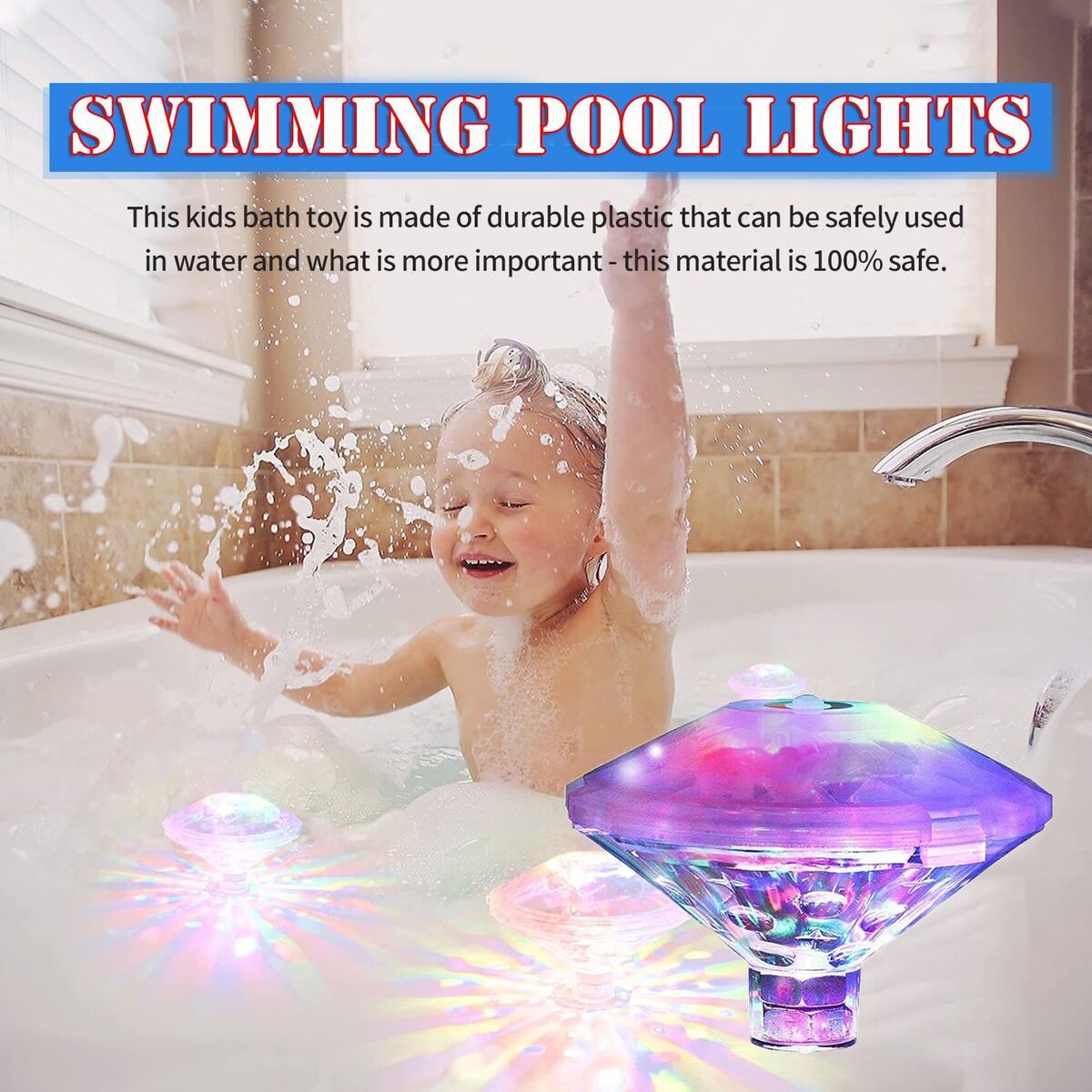 Floating Pool Lights LED Color Changing Diamond Shape Swimming Pool Lights