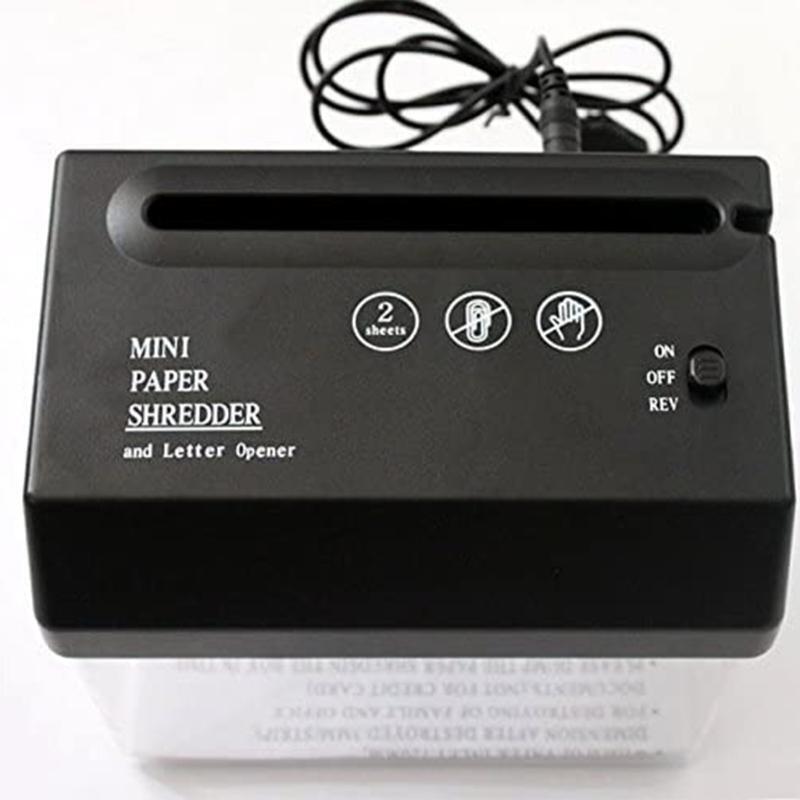 Usb Electric Paper Shredder Mini A6 Portable Invoice Document Paper Smash Tool