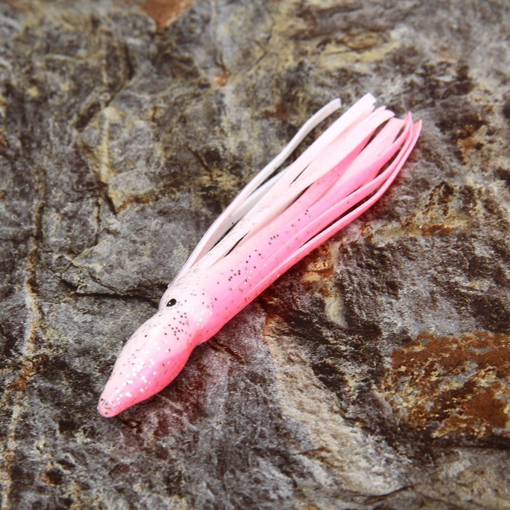 20pcs 4.5in Hoochie Squid Skirt Octopus Saltwater Fishing Lure Mix Color 8