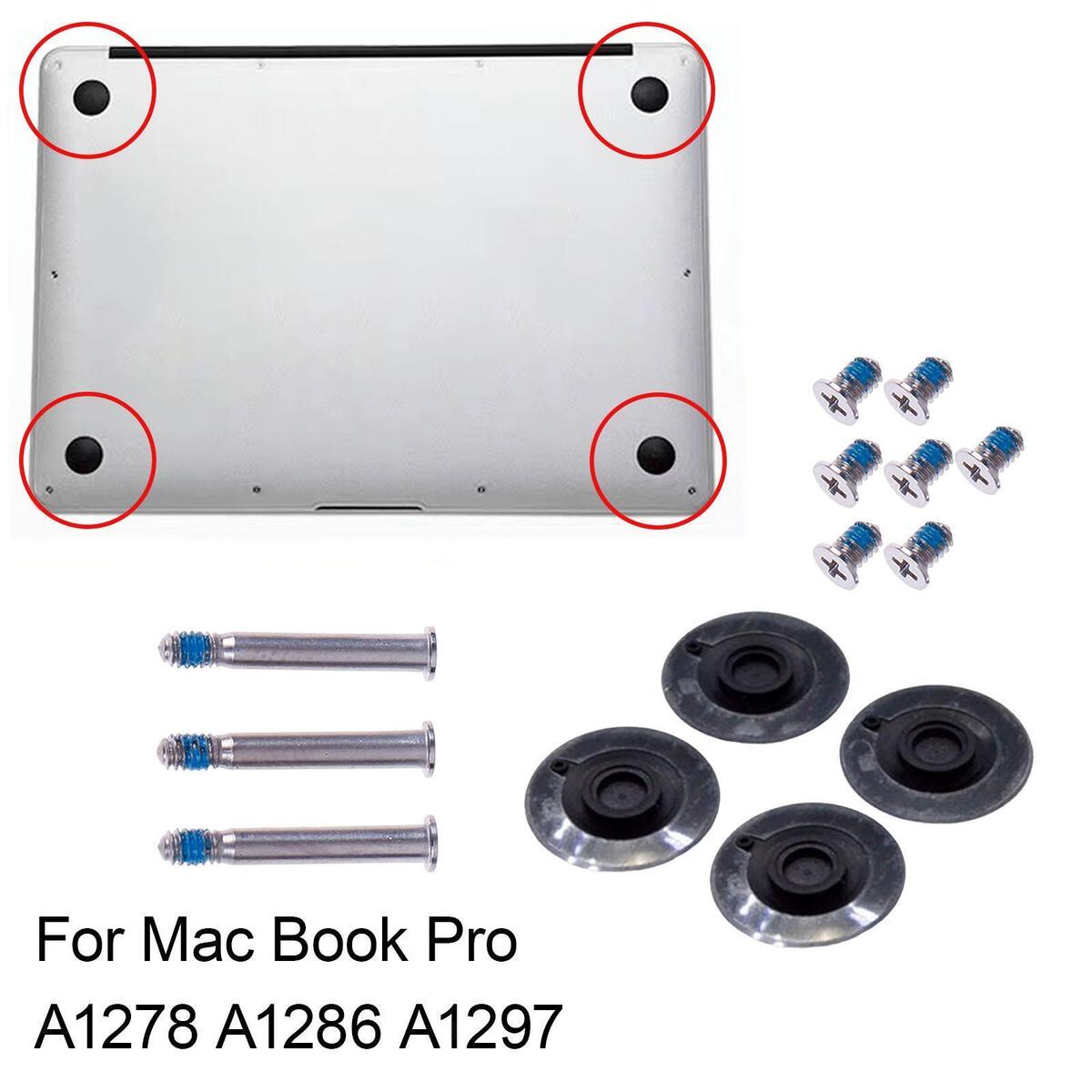 4Pcs Bottom Rubber Feet with Screws Kit Sticky Non-Slip Repair Replacement for