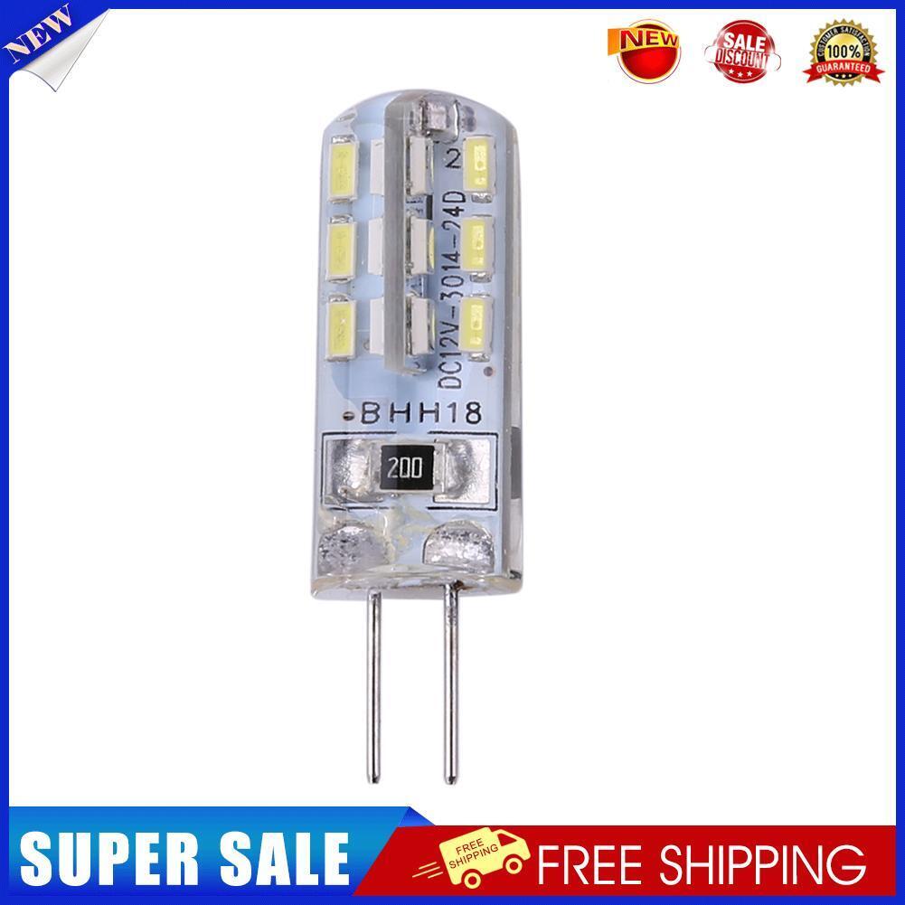 G4 LED Lamp 2W DC 12V 24 SMD3014 110LM White LED Silicone Corn Bulb Light
