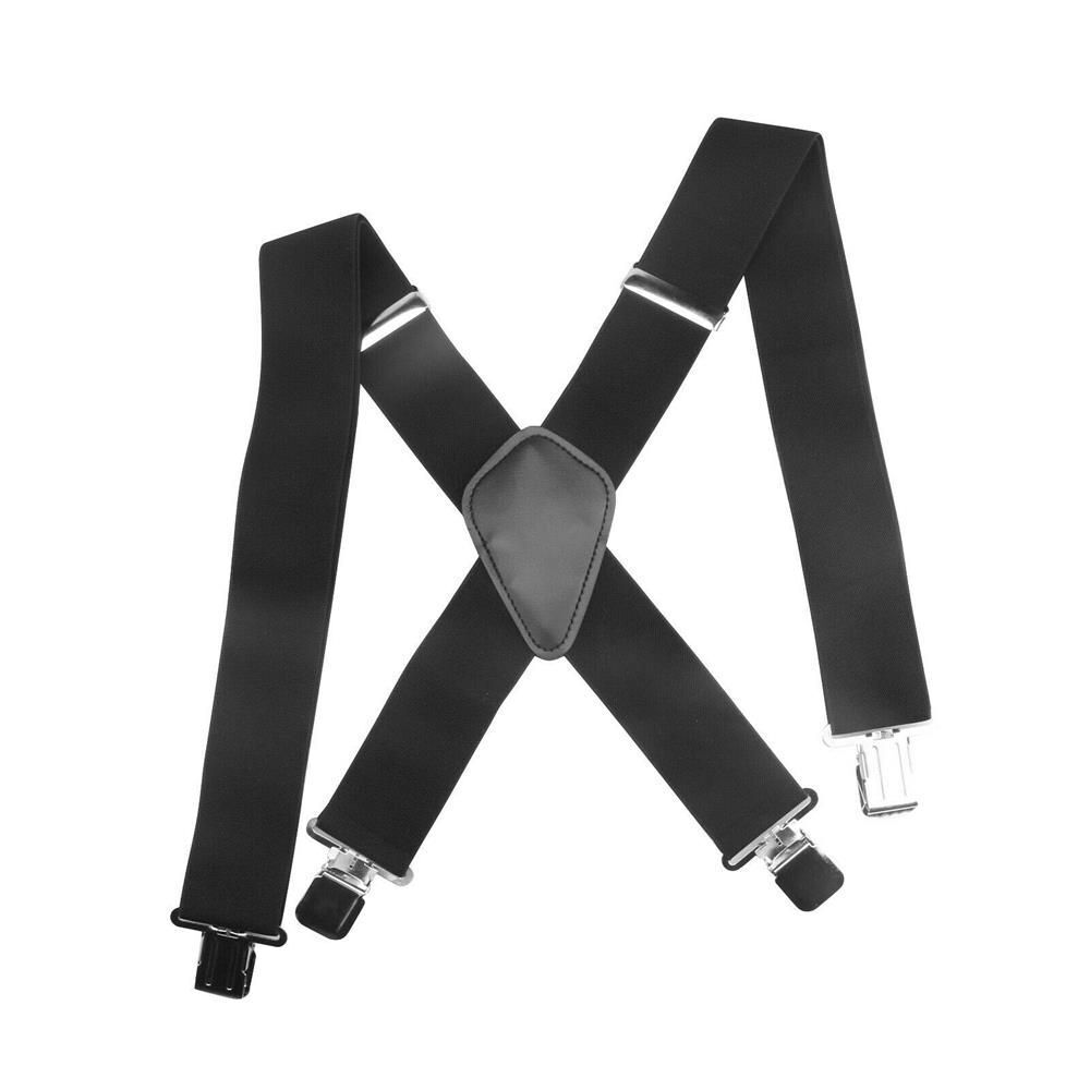 50mm Adjustable Strap Clip Elastic Braces Solid Color Mens Braces Suspenders
