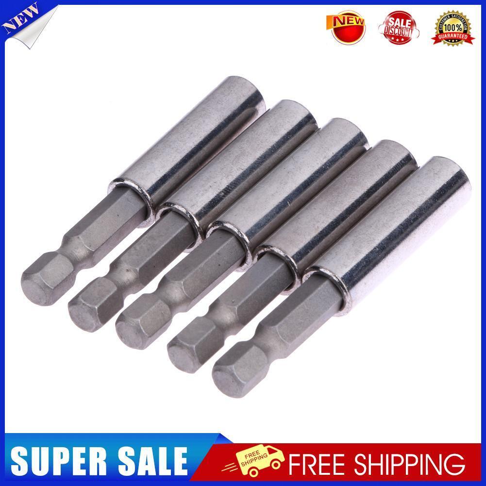 5 Pieces 1/4" Hex Shank Magnetic Drill Bit Holder Extension Extender
