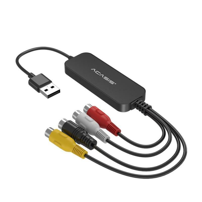 USB 2.0 Audio/Video Converter, Video Capture Card VHS Box VHS VCR TV to Digital