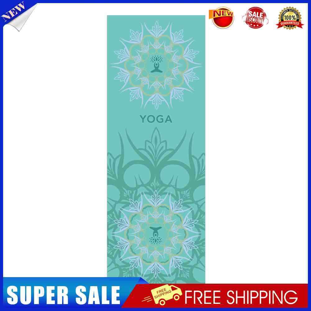 Portable Washable Printed Yoga Towel Pilates Anti-Skid Towels Blanket (D)