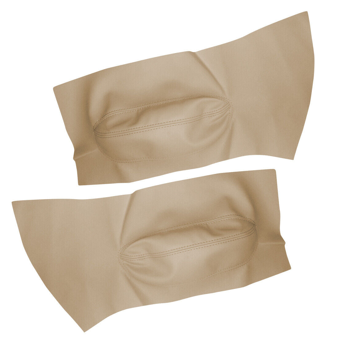 L&R Door Panel Insert Card Leather Cover Fit for Volkswagen Beetle 98-2010 Beige