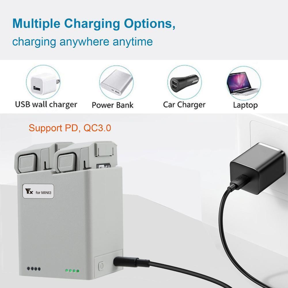 Charging Hub Battery Charging Butler Battery Charger Two-Way For DJI Mini 3 Pro