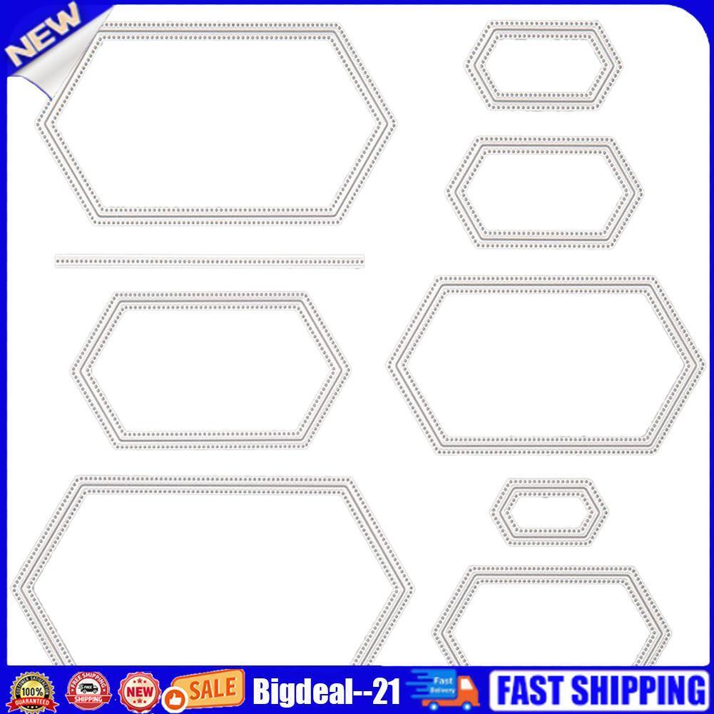 Hexagon Metal Embossing Cutting Dies DIY Scrapbooking Photo Album Card Tool