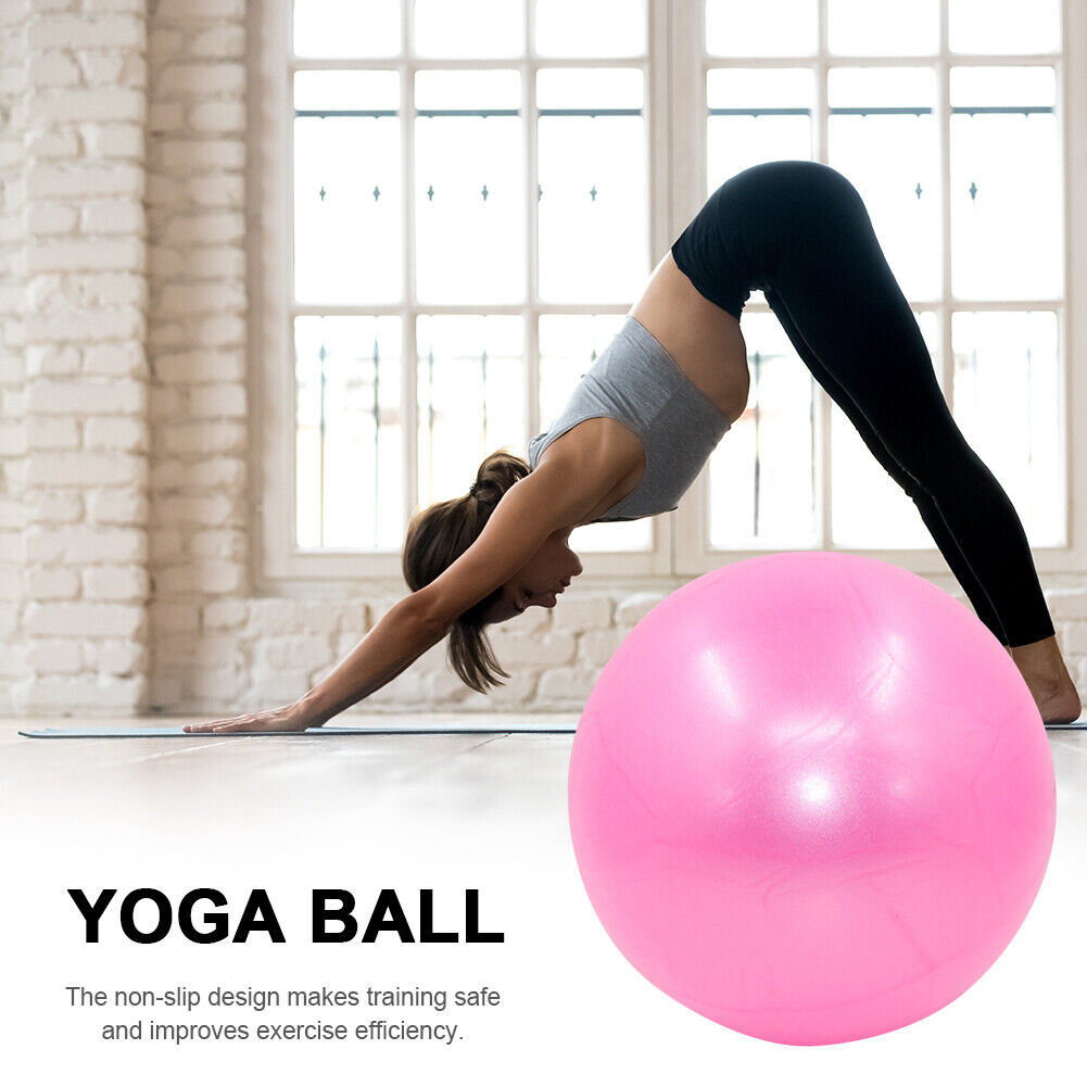PVC Fitness Yoga Ball Thickened Explosion-proof Exercise Equipment (Pink)