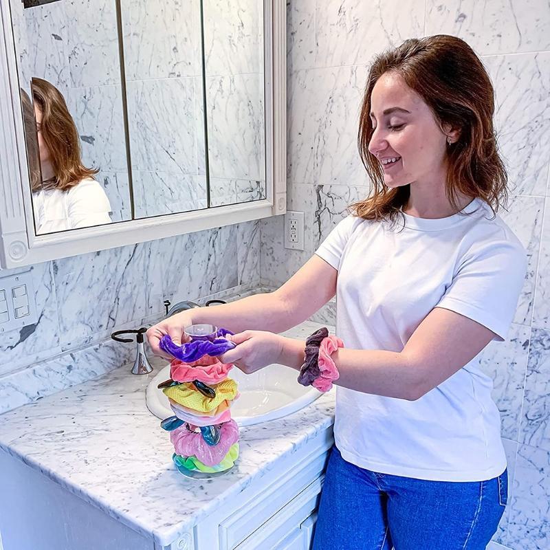 Jewelry Scrunchy Display Organizer Acrylic Scrunchie Holder Stand for Teen Girls