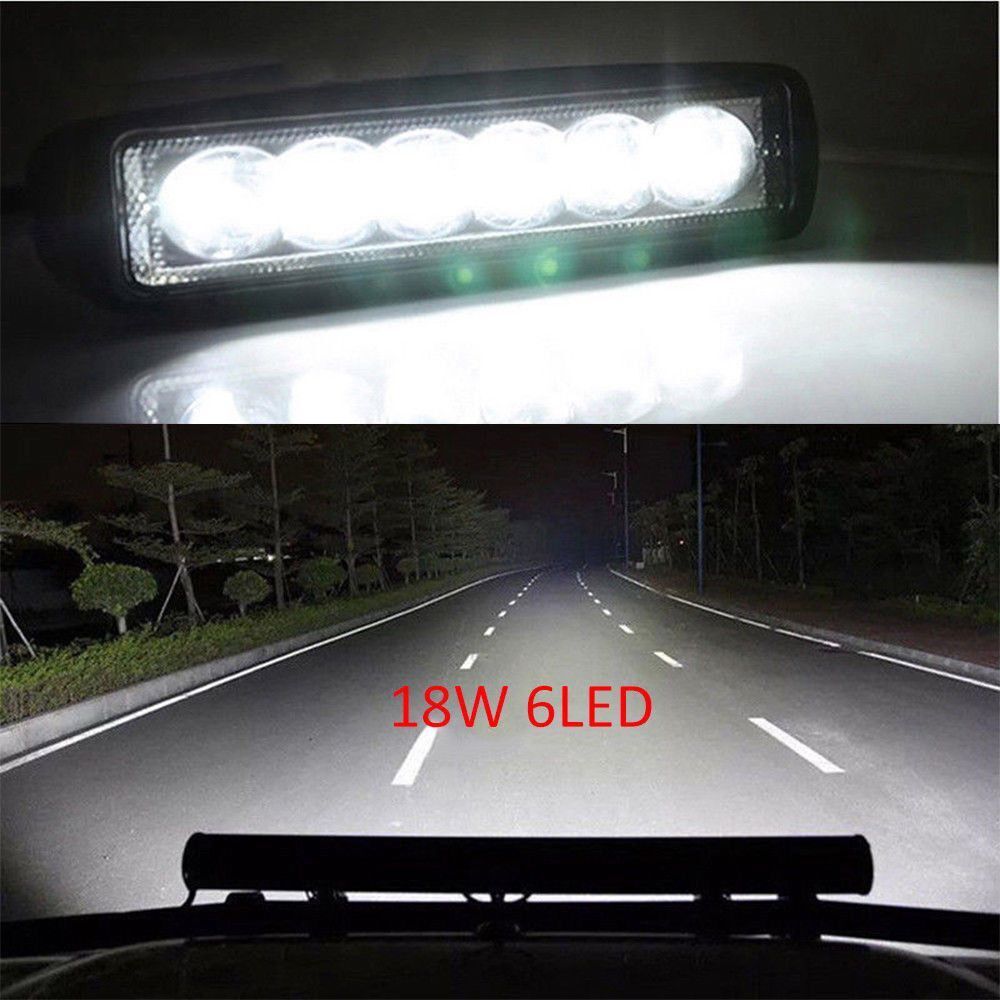 Truck SUV 12V 800LM 6 LED  Car Work Light Bar Spotlight DRL Driving Fog Lamp