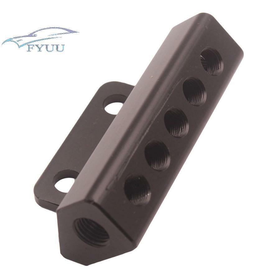 Black 5 Port Car Vacuum Block Manifold Intake Fuel Gas Wastegate Turbo Boost