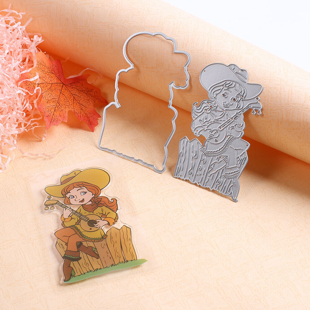 Cutting Die Stencil Scrapbooking Girl Stamp Set Paper Card Embossing Craft-