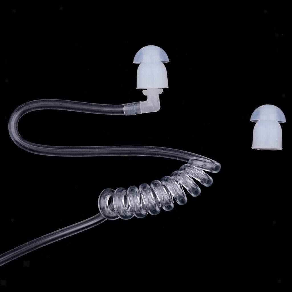 2 ung 3.5mm  Acoustic Tube Earpiece Headset   Speaker