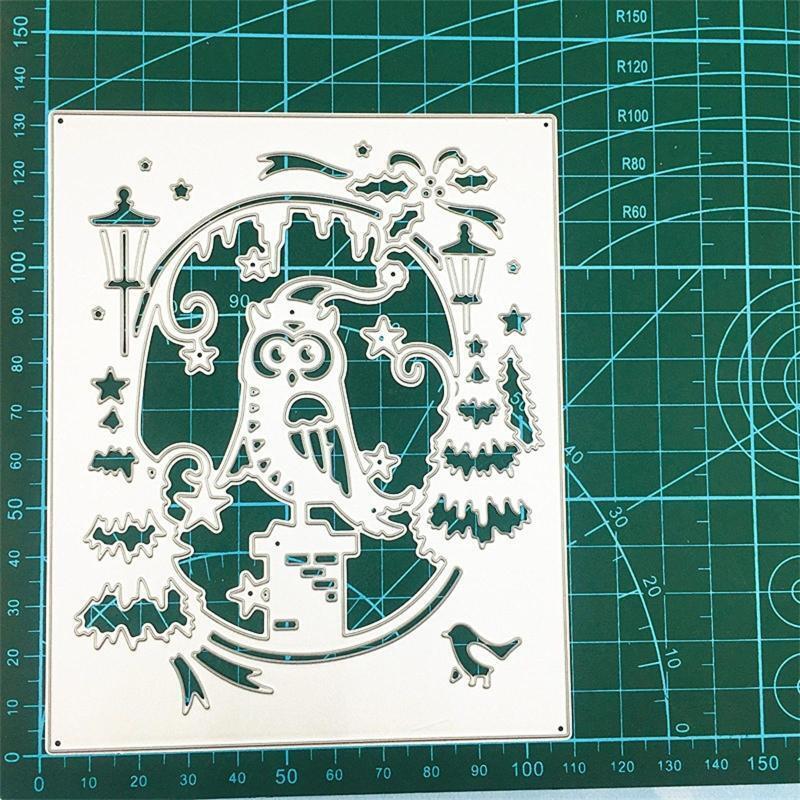 Owl Star Metal Cutting Dies DIY Stamps Crafts Template Mold Stencils