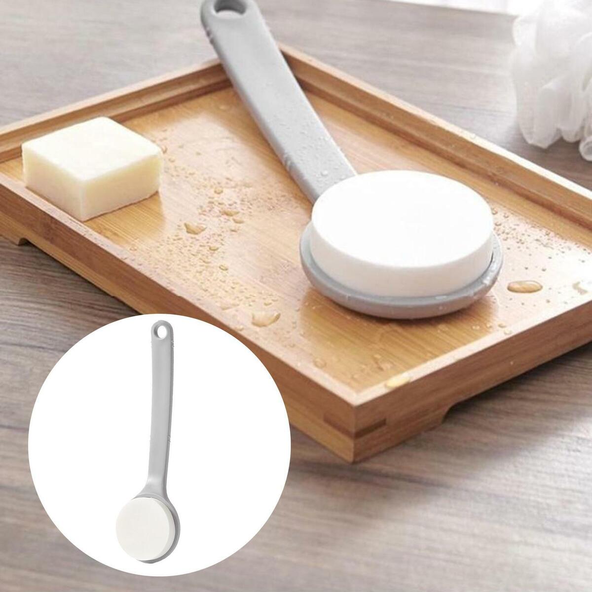 Fityle Lotion Applicator Body Wash Brush with  Handle for Back Legs