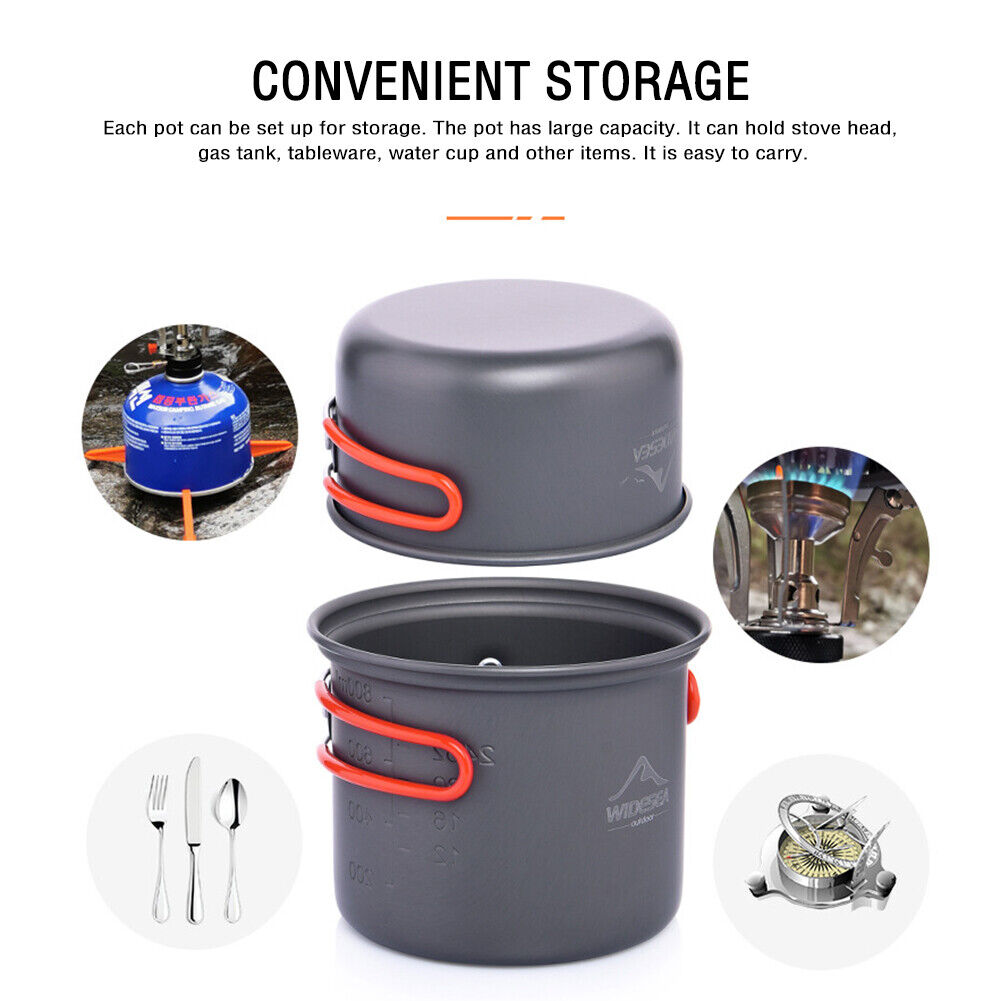WIDESEA Outdoor Camping Pot Cooking Travel Hiking 1 Person Cookware Sets