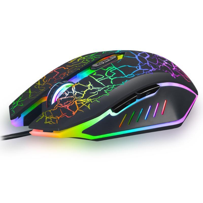 Gaming Mouse Wired USB Optical Computer Mice with RGB Backlit Ergonomic Gamer