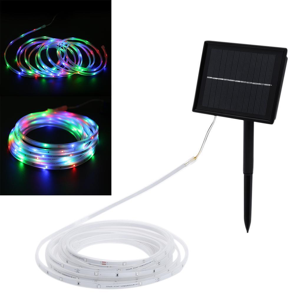 Solar Power Waterproof LED String Fairy Light with Tube Home Festival Light