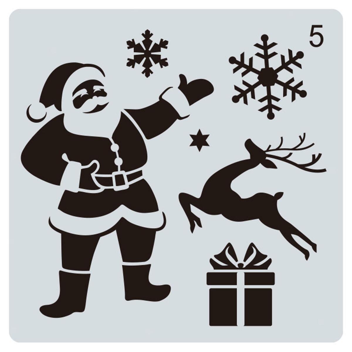 16Pcs/Set Christmas Stencils Template Template  for Making Decoration