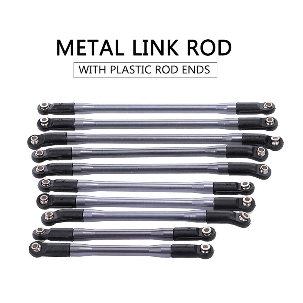 10pcs Metal Link Plastic End Rod for 1/10 RC Crawler Axial SCX10 II Parts