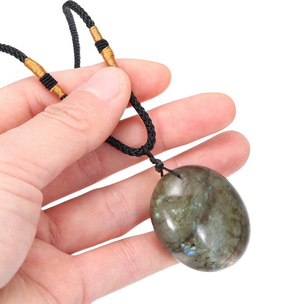 Delicate Crystal Natural Labradorite Pendant Moonstone Healing Stone Energy