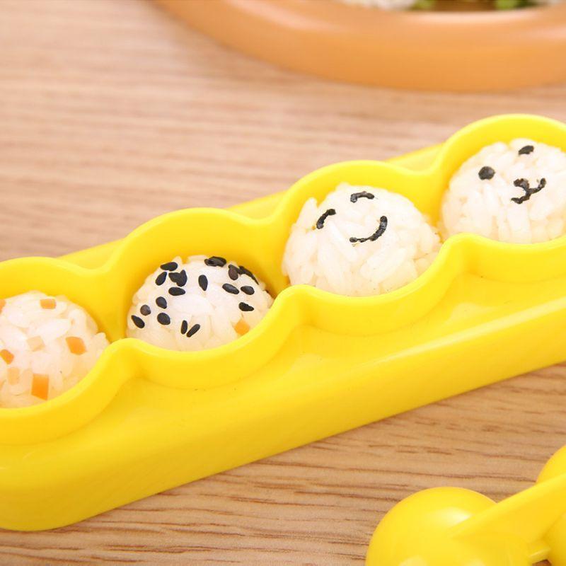 Onigiri Mold Rice Ball Sushi Maker DIY Handicraft Bento Accessories with Spoon