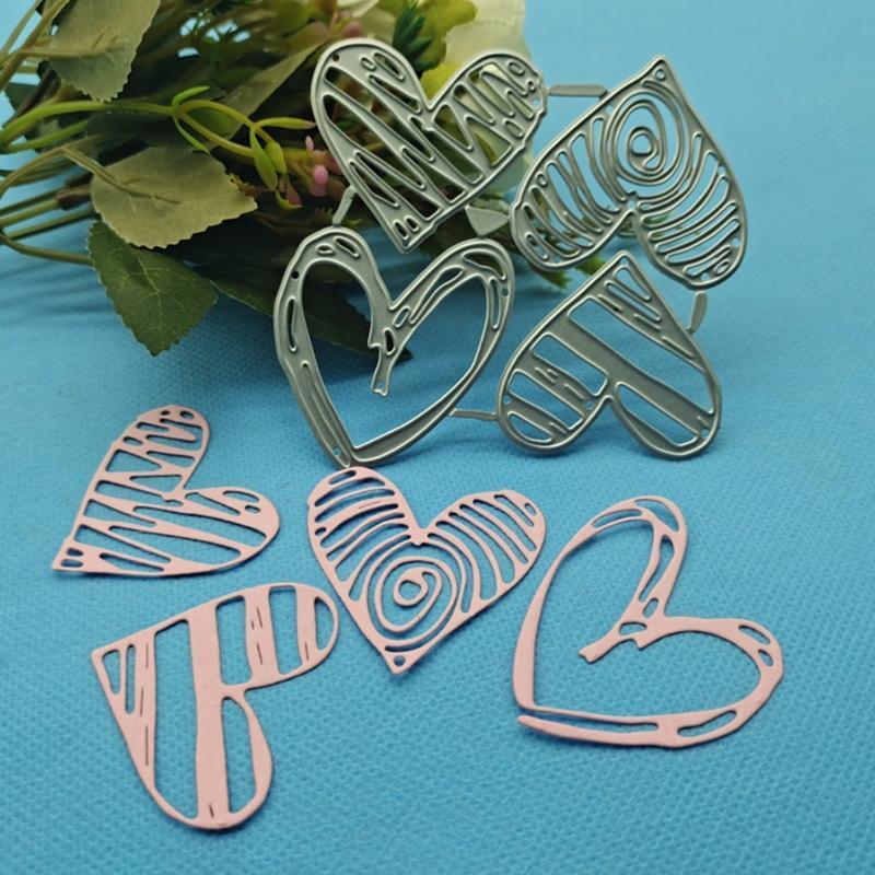 Metal Love Heart Cutting Die Stencil Valentine's Day Die Cuts Embossing Template