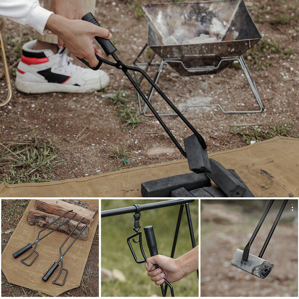 Outdoor Camping Barbecue Charcoal Clamp Portable Cooking Fire Tongs Clip