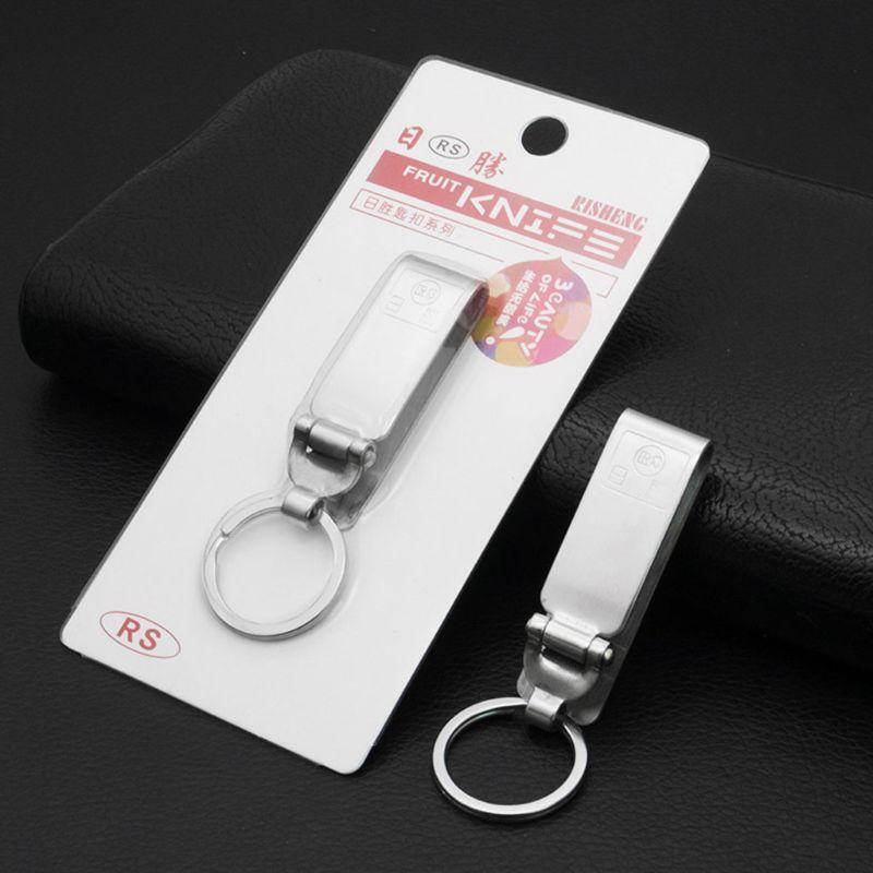 Anti-Lost Stainless Steel Belt Key Holder Key-Clip Detachable Keyrings for Men