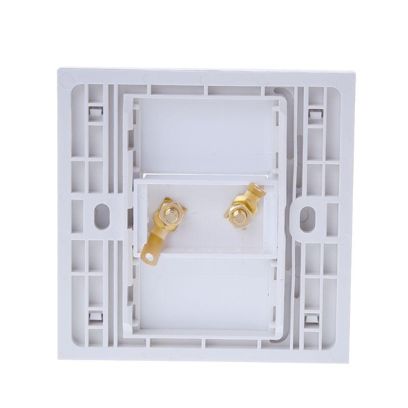 2 Binding Post Speaker Connector Wall Socket Banana Jack Easy Installation