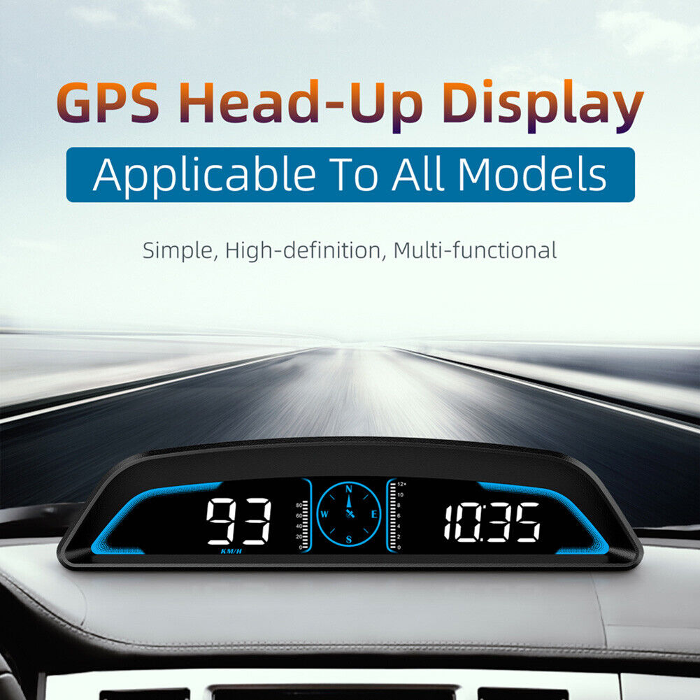 Auto Hud Display On-Board Computer Fuel Mileage Alarms Car Head Up Display