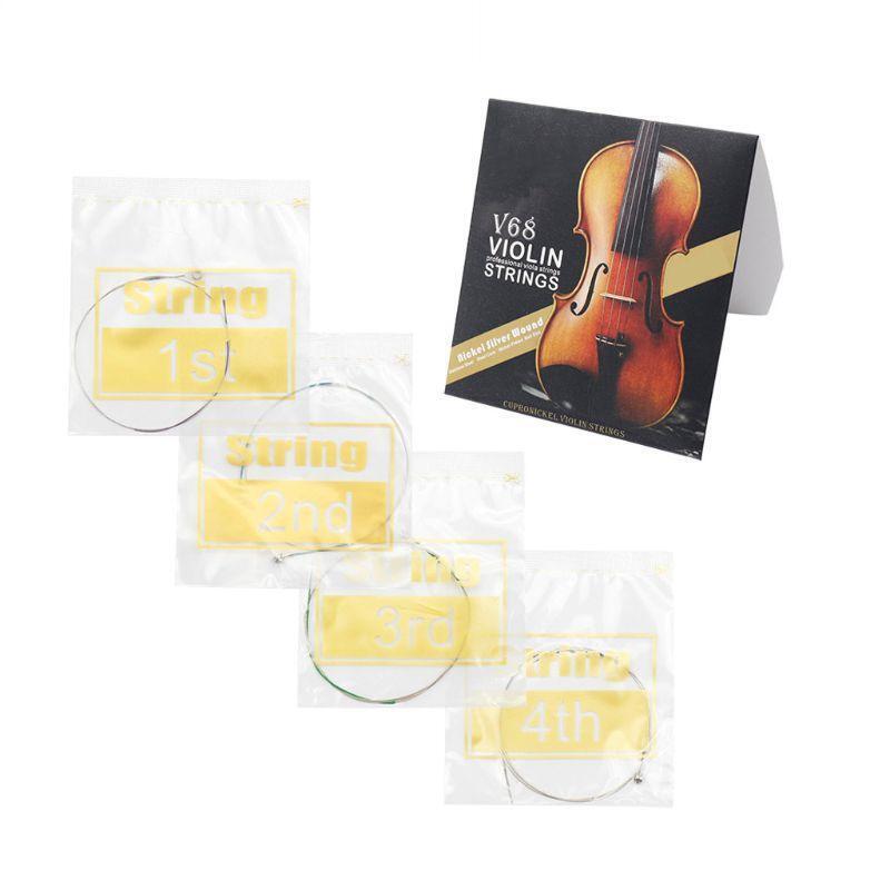 4Pcs/set Cupronickel String For 4/4 3/4 1/2 1/4 Universal Violin String Pack