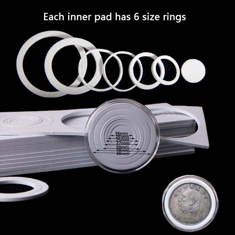 30Pcs Round 46mm Direct Fit Airtight Coin Capsules Holder Display Collection Box