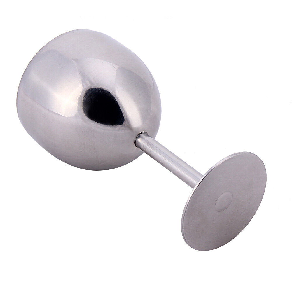 380ML High Quality Brilliant Stainless Steel Wine Glass Wine Tasting Goblet