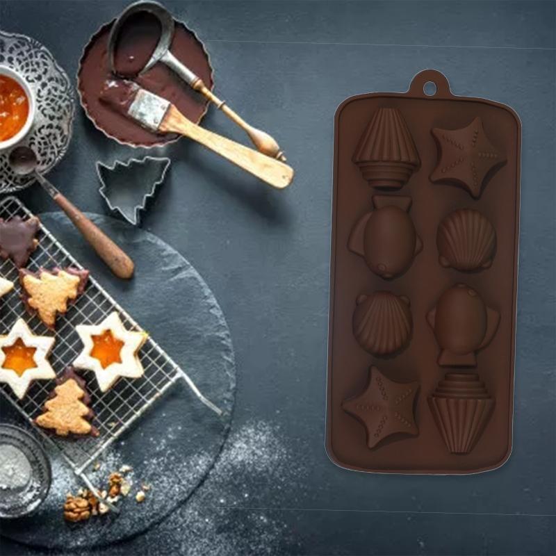 Marine Life Series Chocolate Moulds DIY Silicone Material Moulds Fondant Molds