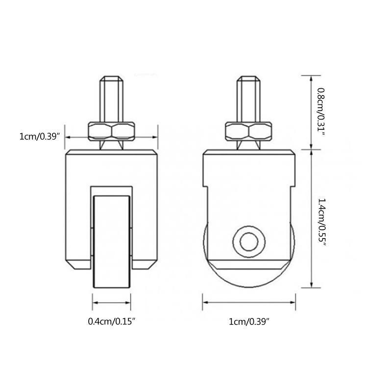 Dial Indicator Roller Contact Point Dial Gauge Accessories 0.39 (10mm) Diameter