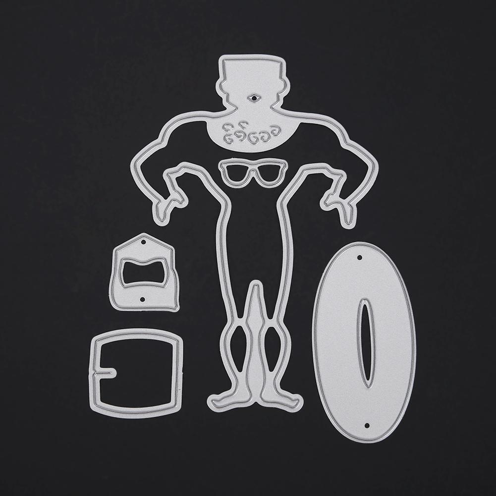 5pcs Sunshine Swim Cutting Die Scrapbooking Metal Embossing Craft DIY Decor
