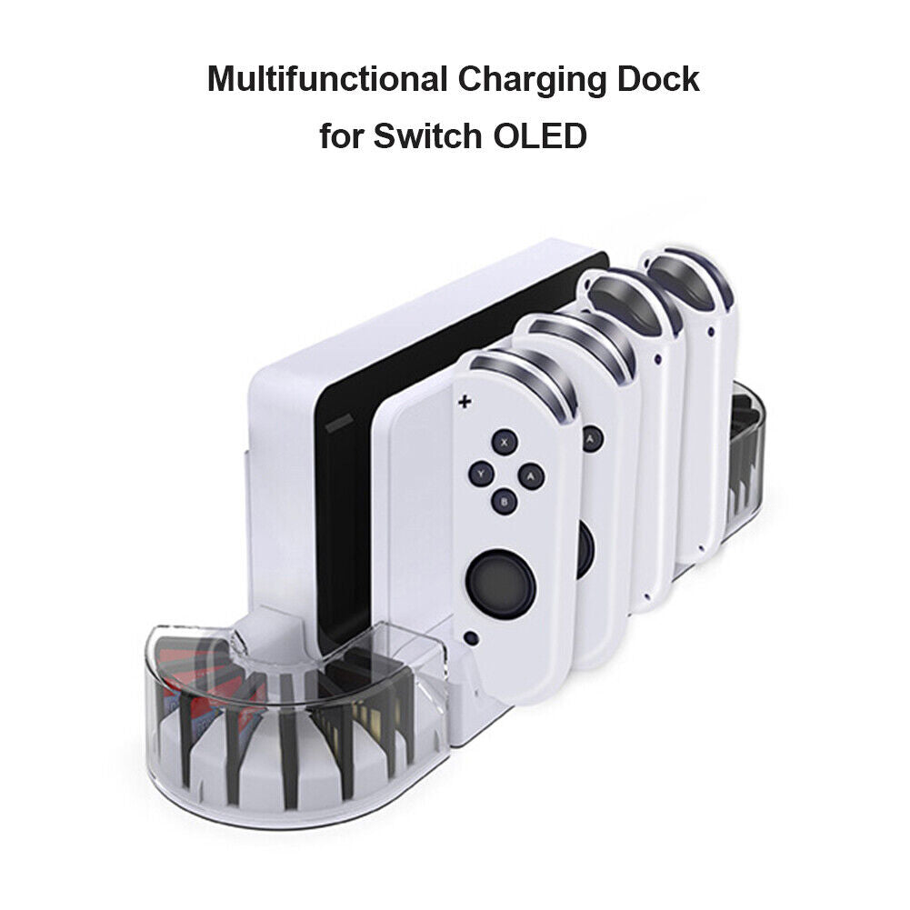 2pcs KJH-NS-079 Controller Charger Dock Game Card Holder for NS Switch OLED
