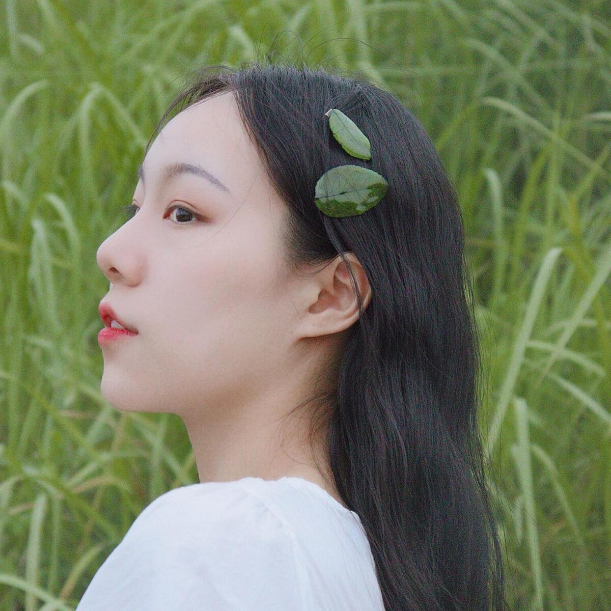 Leaf Hair Clip Holder Accessories Non Slip Modern for Women Girl Ladies Party
