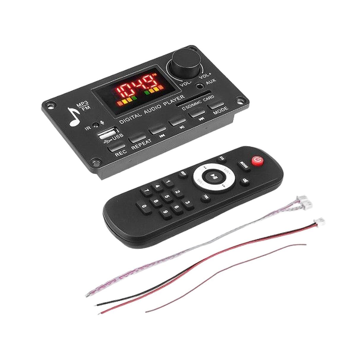 TWS MP3 Amplifier Board 12V USB TF USB FM Car Radio Lossless 80W Audio Module