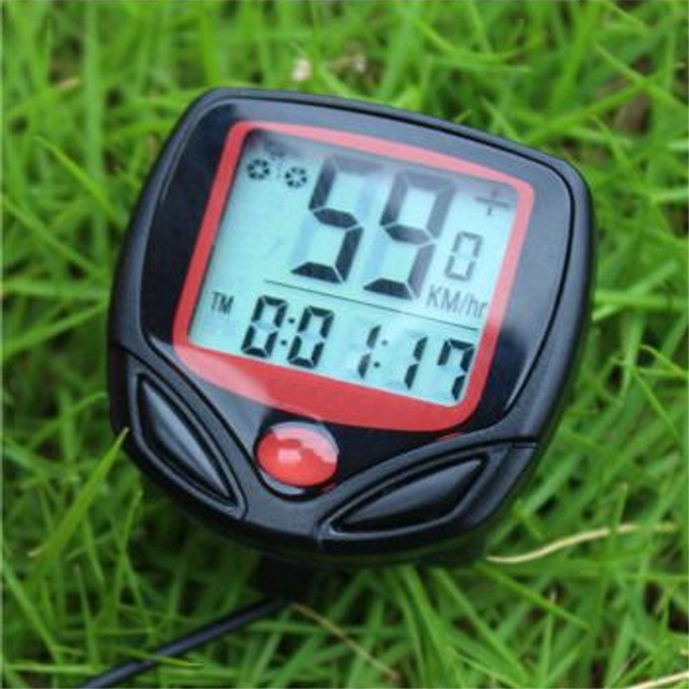 LCD Digital Riding Bicycle Odometer Bike Computer Speedometer Cycling Stopwatch