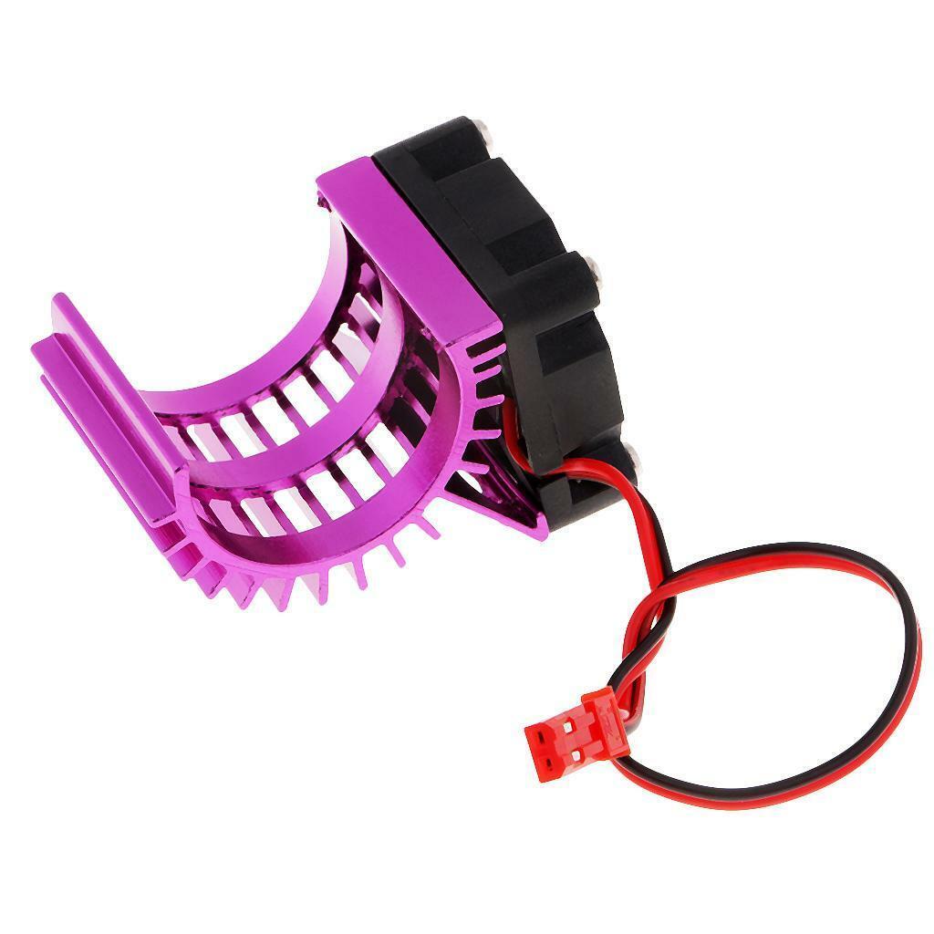 2x Aluminum Brushless RC Car Heat Sink w/ Cooling Fan Upgrade Accessory