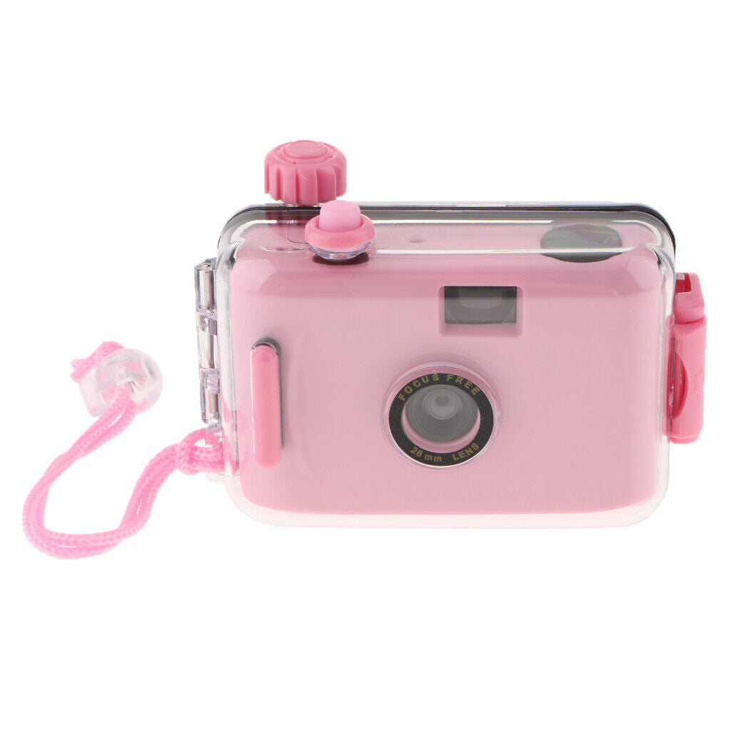 Underwater Waterproof  Camera Mini  35mm Film with Housing Case Pink