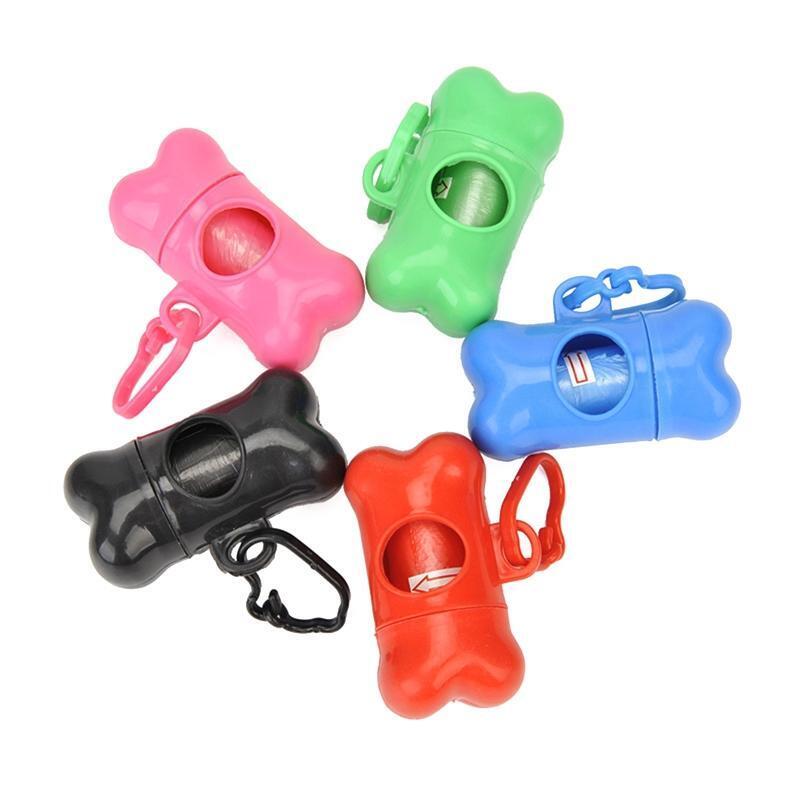 Bone Shape Garbage Clean Pet Waste Poo Bag Convenient Dog Portable 1Pc Fashion
