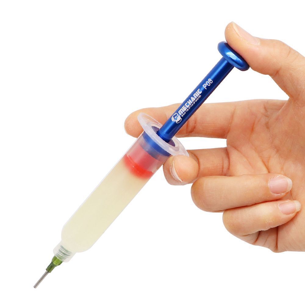 Aluminum Alloy Solder Paste Flux Booster P08 Manual Syringe Plunger Tube Piston