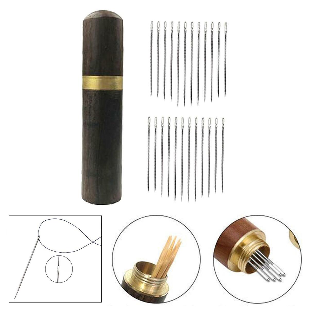 48Pcs Self- with Wooden Case Sewing Stitching Crafts Tools