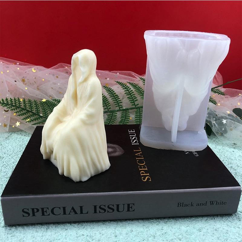 Mysterious Ghost Silicone Mold Soap Candle Making Mould Handmade