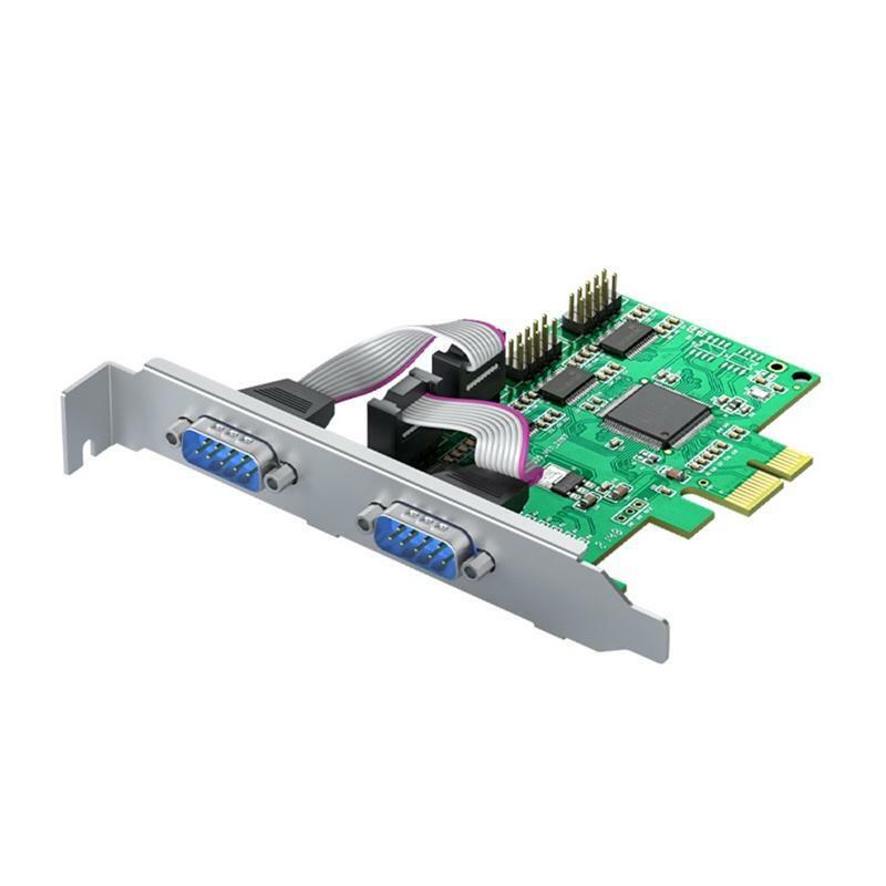 Pci-e To RS-232 Serial Port Adapter Card PCIE to Dual DB9 Expansion Converter