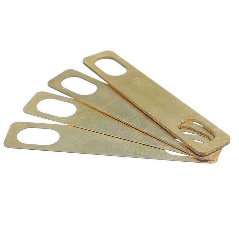 4 Pieces Guitar Neck Shims Neck Wedges Brass Shims for Electric Guitar Bass